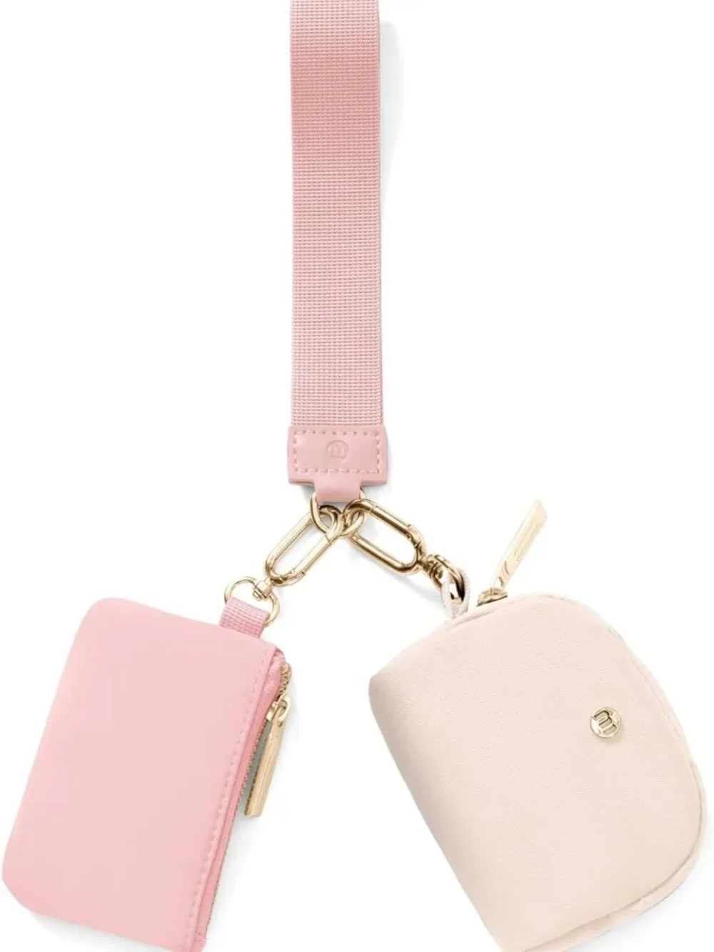 Mini Zip Around Wristlet Wallet for Women - Detachable Pouch & Keychain Coin